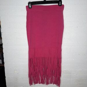 NWT Toccin Lorna Fringe Skirt XS Retail $325 Glam Boho, Festival, Elevated Punk
